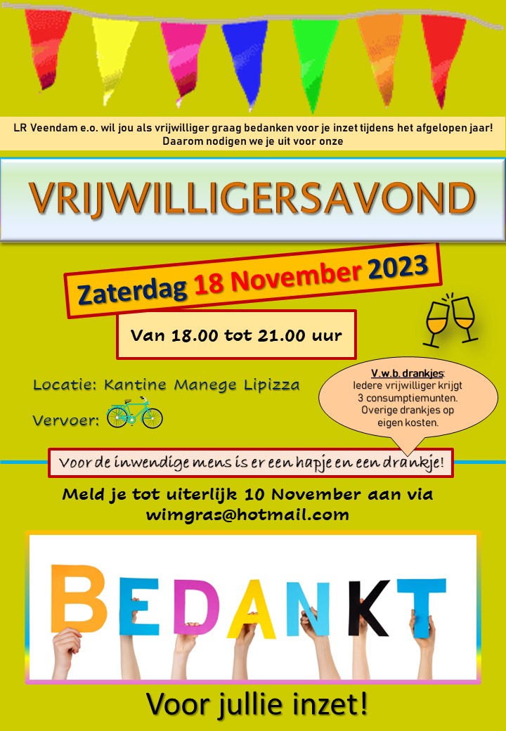 Flyer Vrijwilligersavond